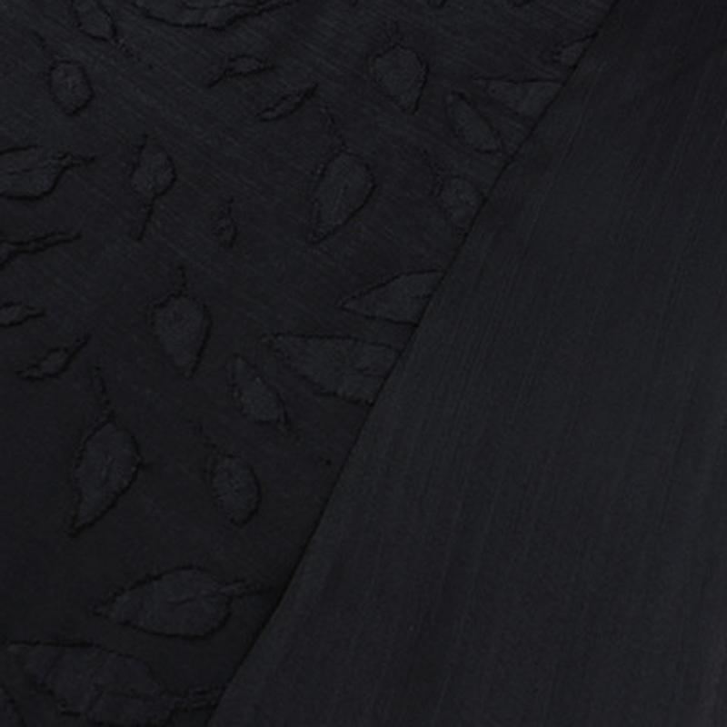 Kvinnor Plus Size Devore Cotton Solid Lace Långärmad Klänning