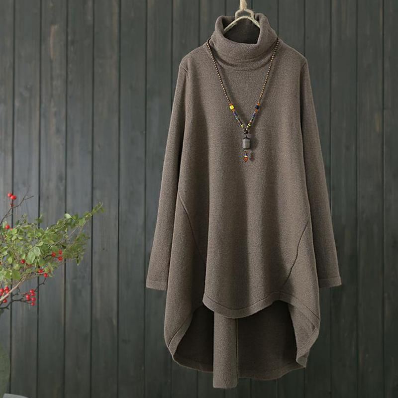 Turtleneck Långärmad Lös Sweater Pullover