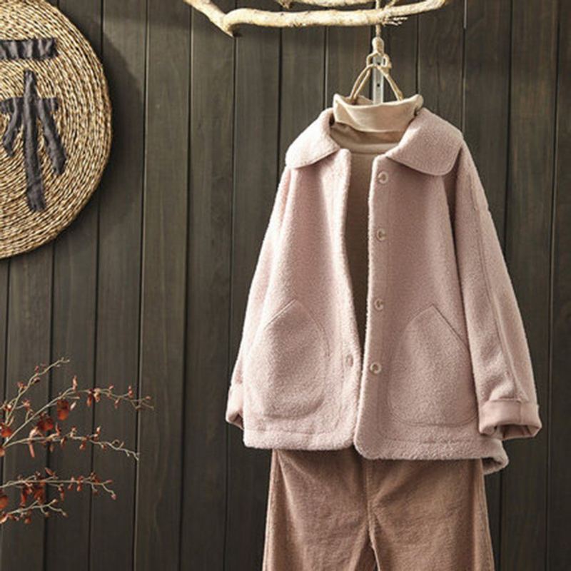 Peter Pan Collar Teddy Bear Coat
