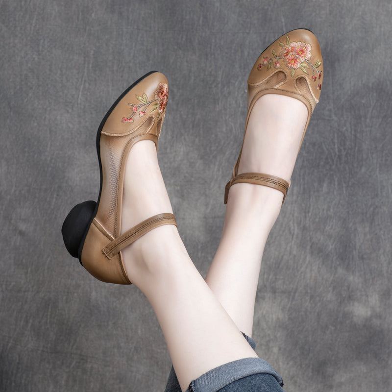 Vår Kvinnor Retro Casual Handgjorda Mesh Veltro Tape Loafers