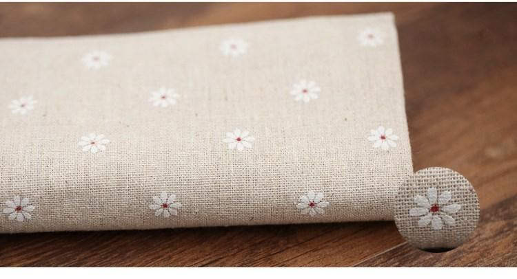 Farmhouse Style Bomull Linne Daisies Duk