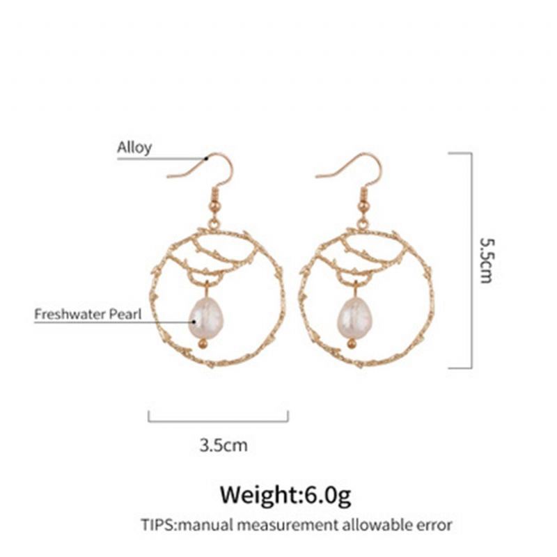 Original Hypoallergena Naturliga Pärlörhängen Creative Alloy Fashion Smycken