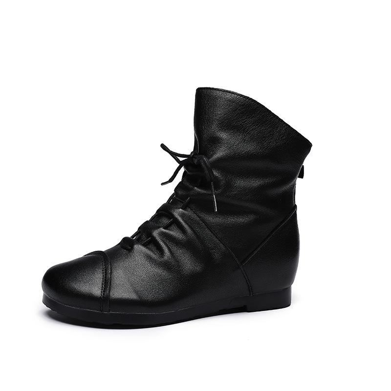 Höst Handgjorda Retro Läder Casual Stövlar Boots