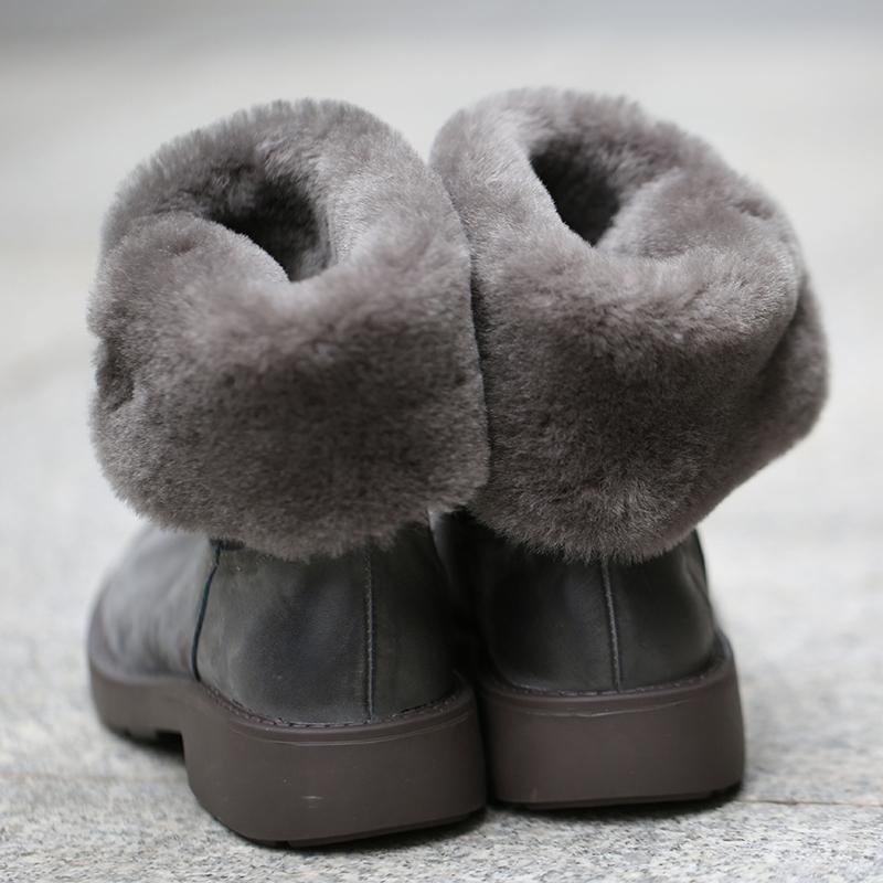 Spänne Cashmere Vattentät Päls Vinterstövlar