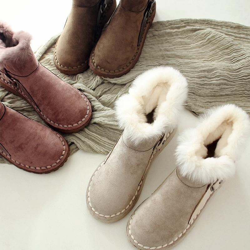 Supper Varm Päls Vinter Snö Boots Stövlar