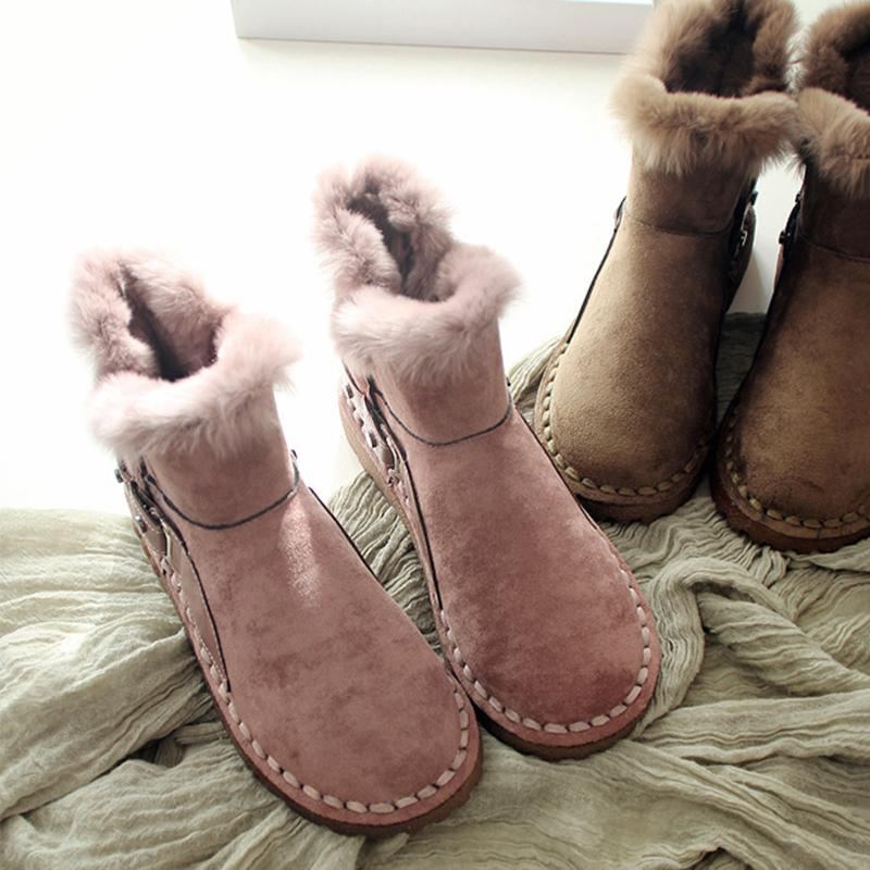 Supper Varm Päls Vinter Snö Boots Stövlar