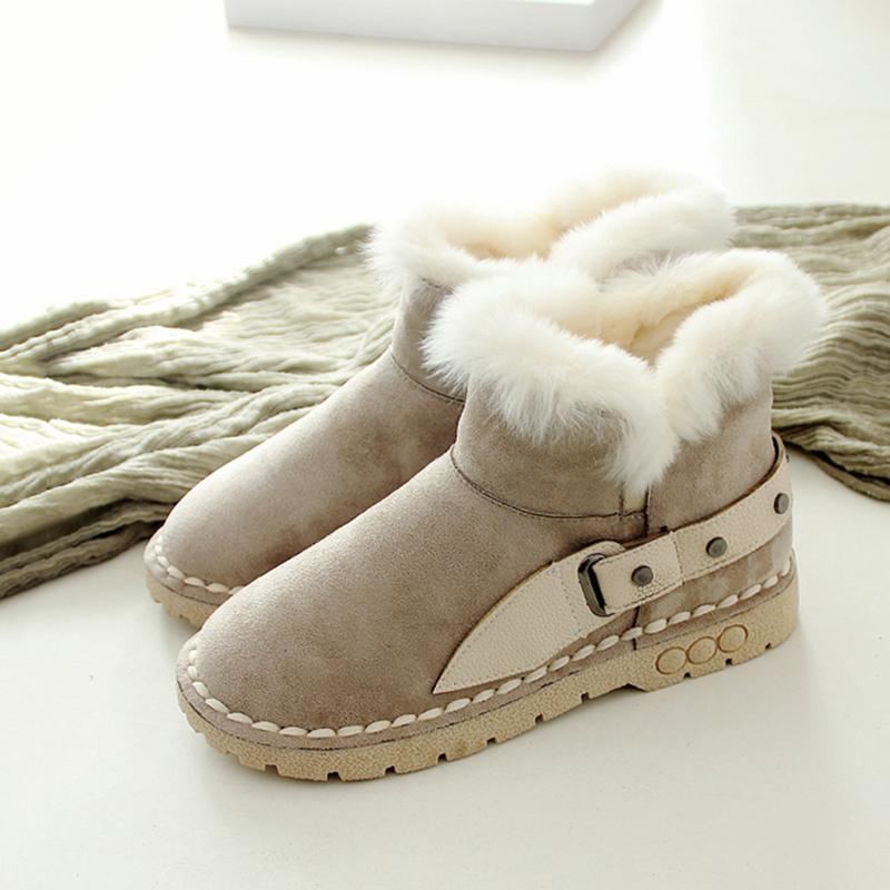 Supper Varm Päls Vinter Snö Boots Stövlar
