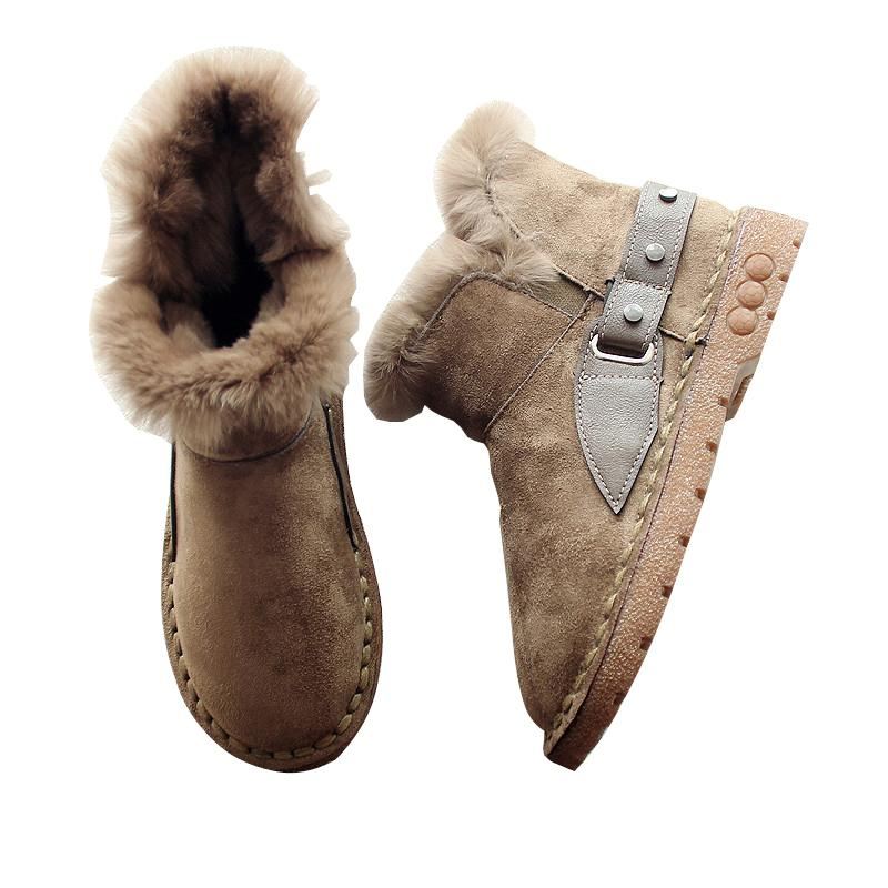 Supper Varm Päls Vinter Snö Boots Stövlar