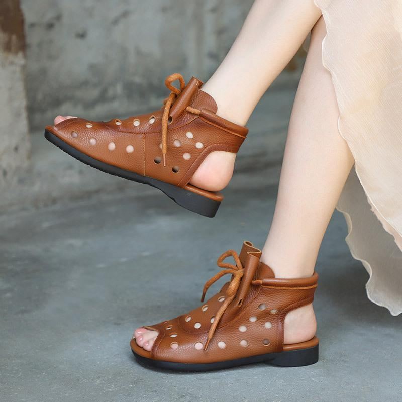 Sommar Dam Etniska Hollow Sandaler