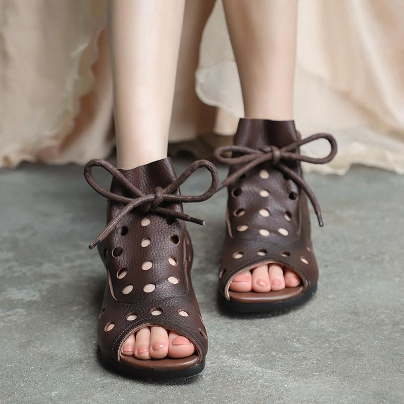 Sommar Dam Etniska Hollow Sandaler