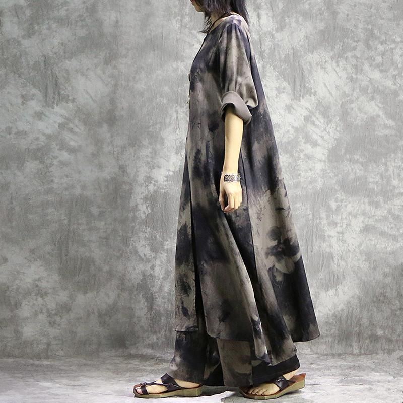 Vintagetryck Tencel Casual Dam Set