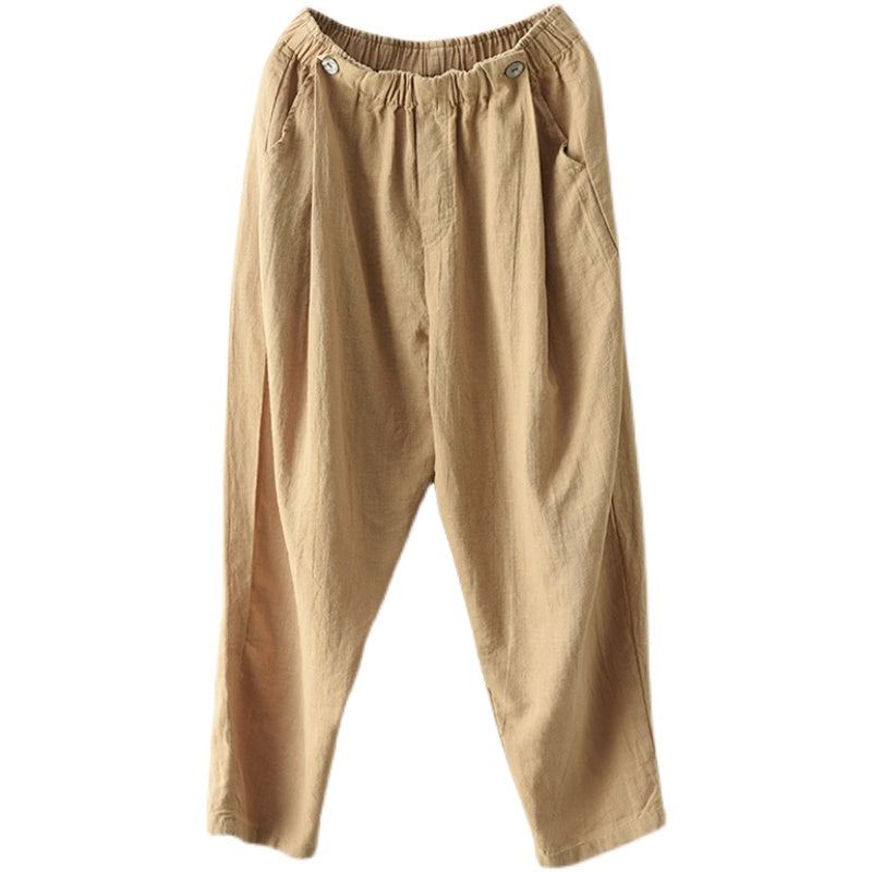 Dam Linne Casual Retro Spring Loose Byxor