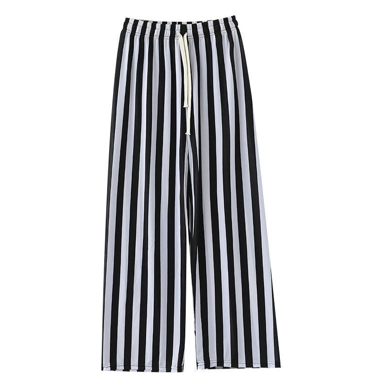 Summer Retro Fashion Printed Ice Silk Cotton Harem Byxor